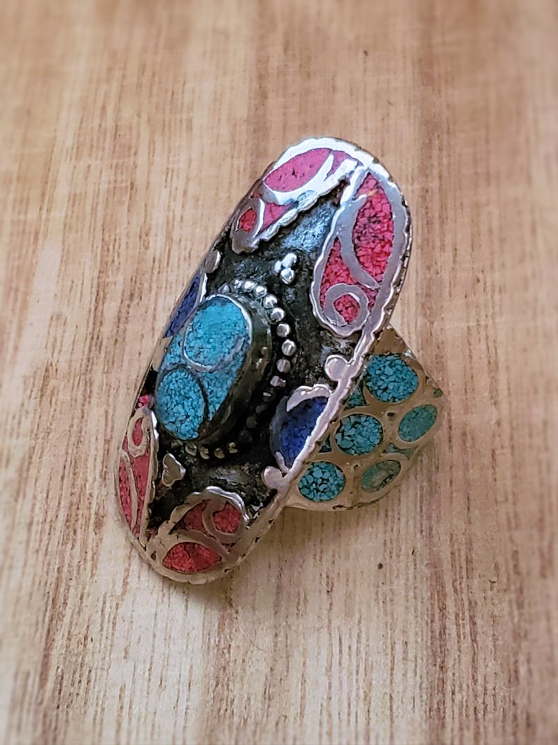 Tribal rings - Tibetan Rings - Turquoise Rings