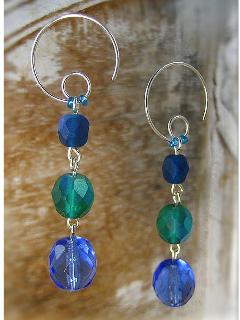 Earrings - Bohemian Rhapsody Collection - Orchard  Summer Indigo 