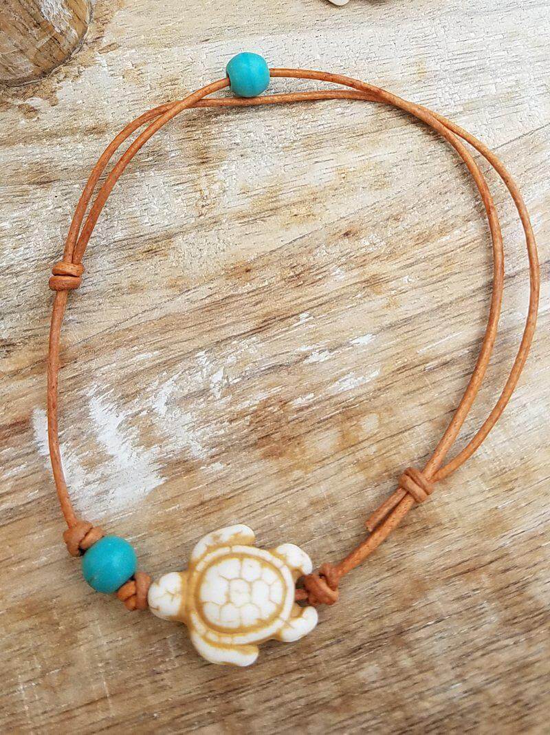 Beachy Anklets - Turtle - Beachy Bracelets  Summer Indigo 