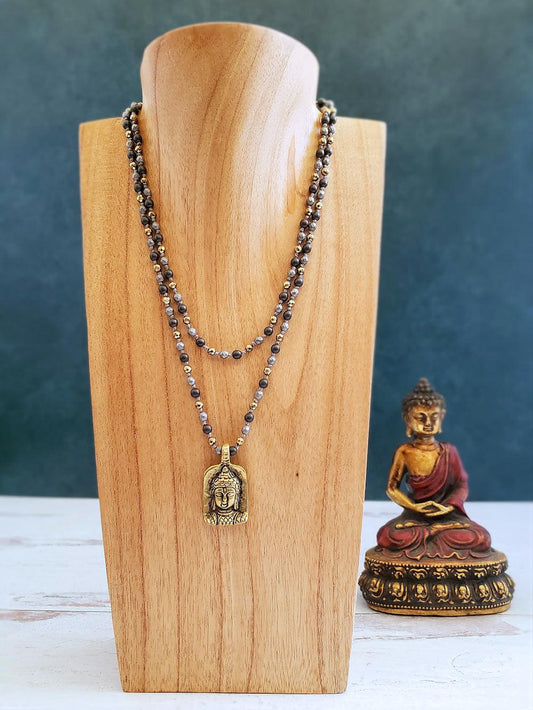 Buddha Pendant Necklace  Summer Indigo 