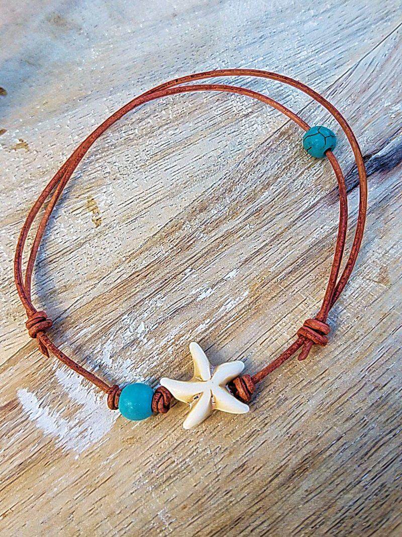 Beachy Anklets - Starfish - Beachy Bracelets  Summer Indigo 