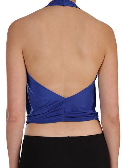 Deep V Halter Top - Jade - Royal Blue - Coral  Summer Indigo 