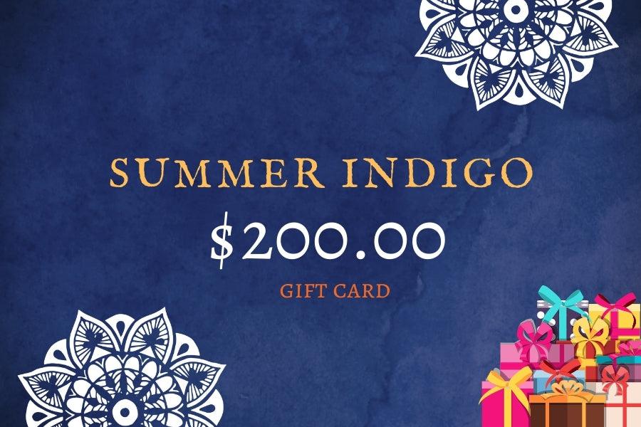 Gift Cards - Choose your amount.  Summer Indigo 