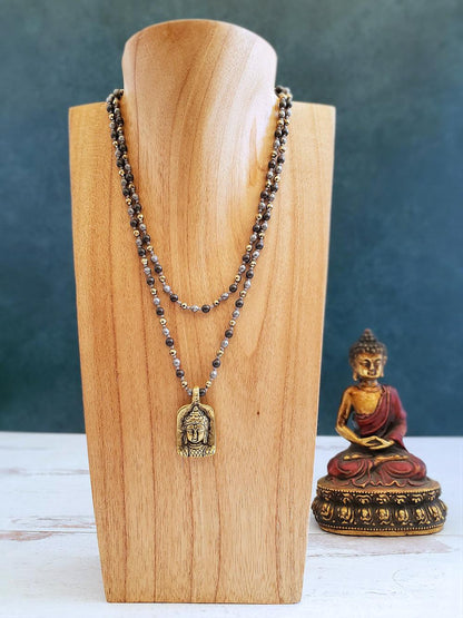 Buddha Pendant Necklace  Summer Indigo 