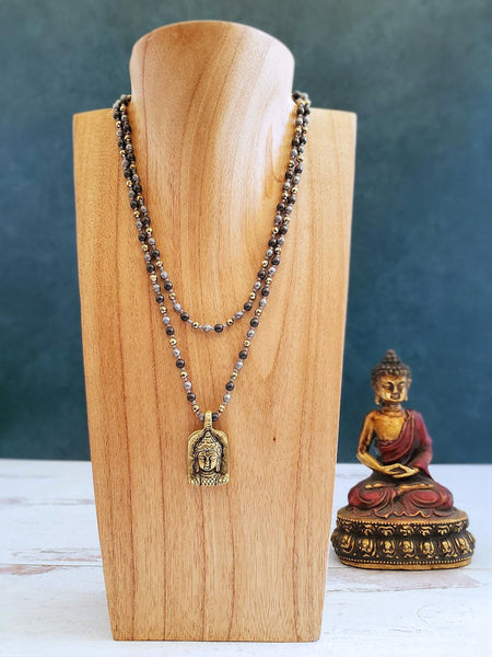 Buddha Pendant Necklace - Summer Indigo 