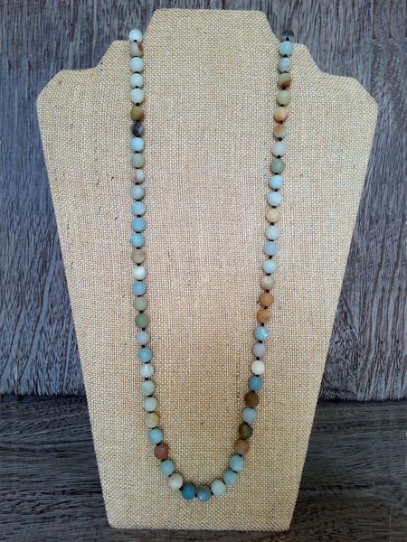 Knotted Semi-precious Stone Necklaces - Summer Indigo 