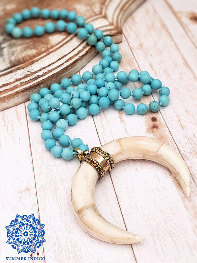 White double horn on sale necklace