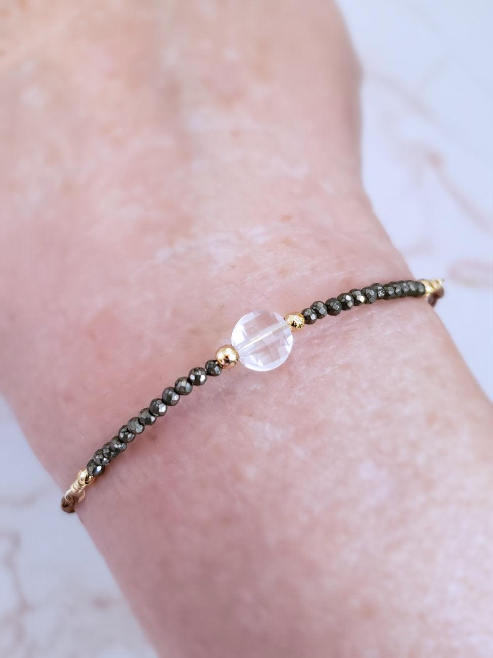 Delicate Gemstone Bracelets - Metallics - Whisper Collection