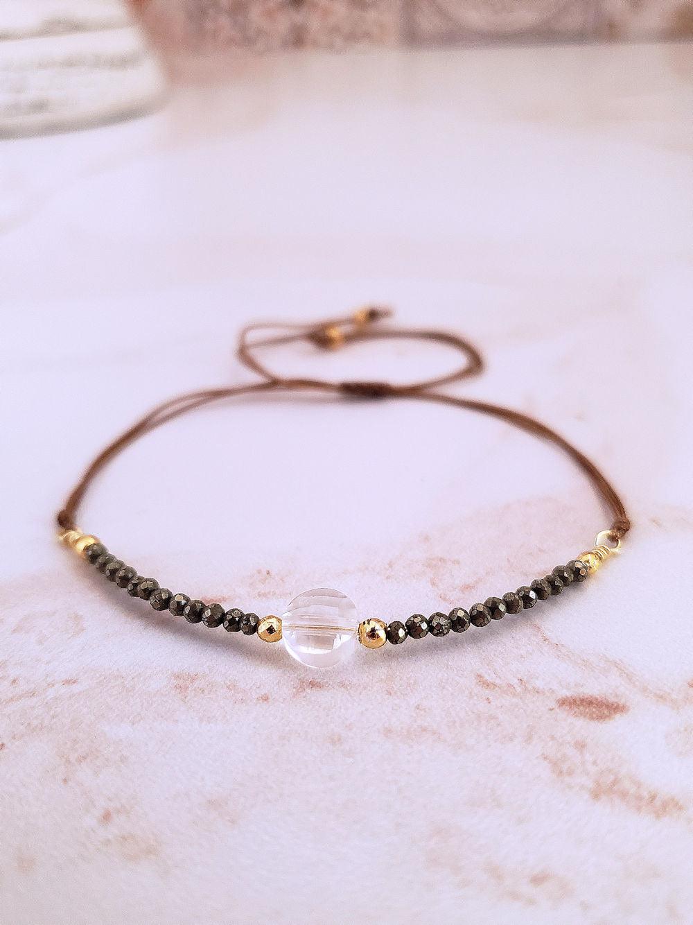 Delicate Gemstone Bracelets - Metallics - Whisper Collection  Summer Indigo 