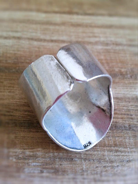 Mother of Pearl Ring - Sterling Silver - Summer Indigo 
