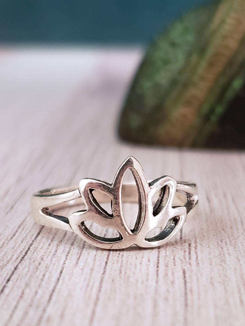 Lotus ring sterling on sale silver