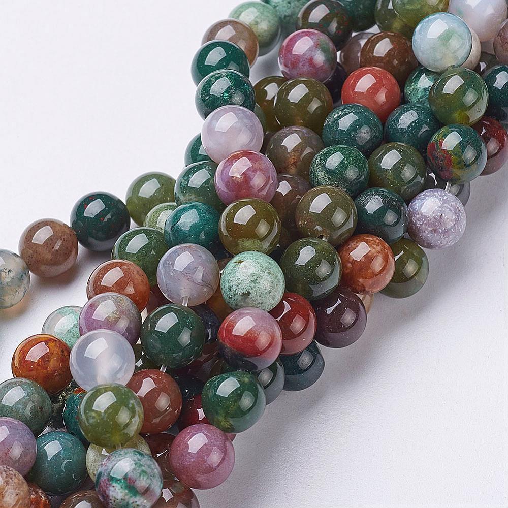 Buddha Necklace - Dzi Beads  Summer Indigo 